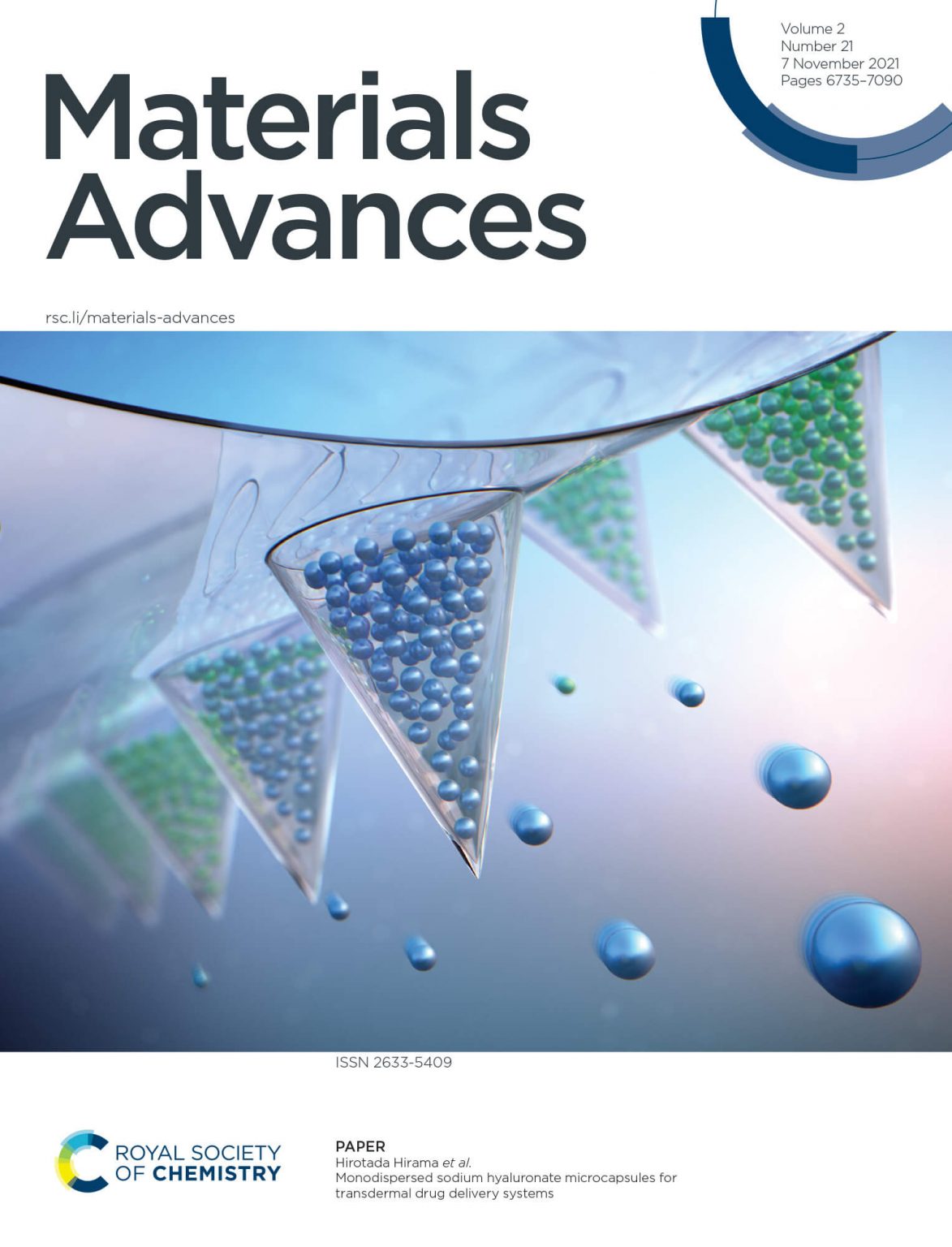 論文雑誌「Materials Advances」のカバーピクチャーを制作しました[産業技術総合研究所] 株式会社アートアクション