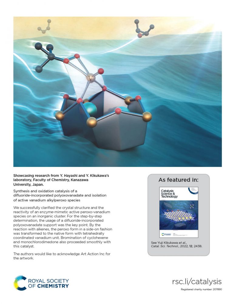 論文雑誌「Catalysis Science & Technology」のカバーピクチャーを制作しました[金沢大学] | 株式会社アートアクション