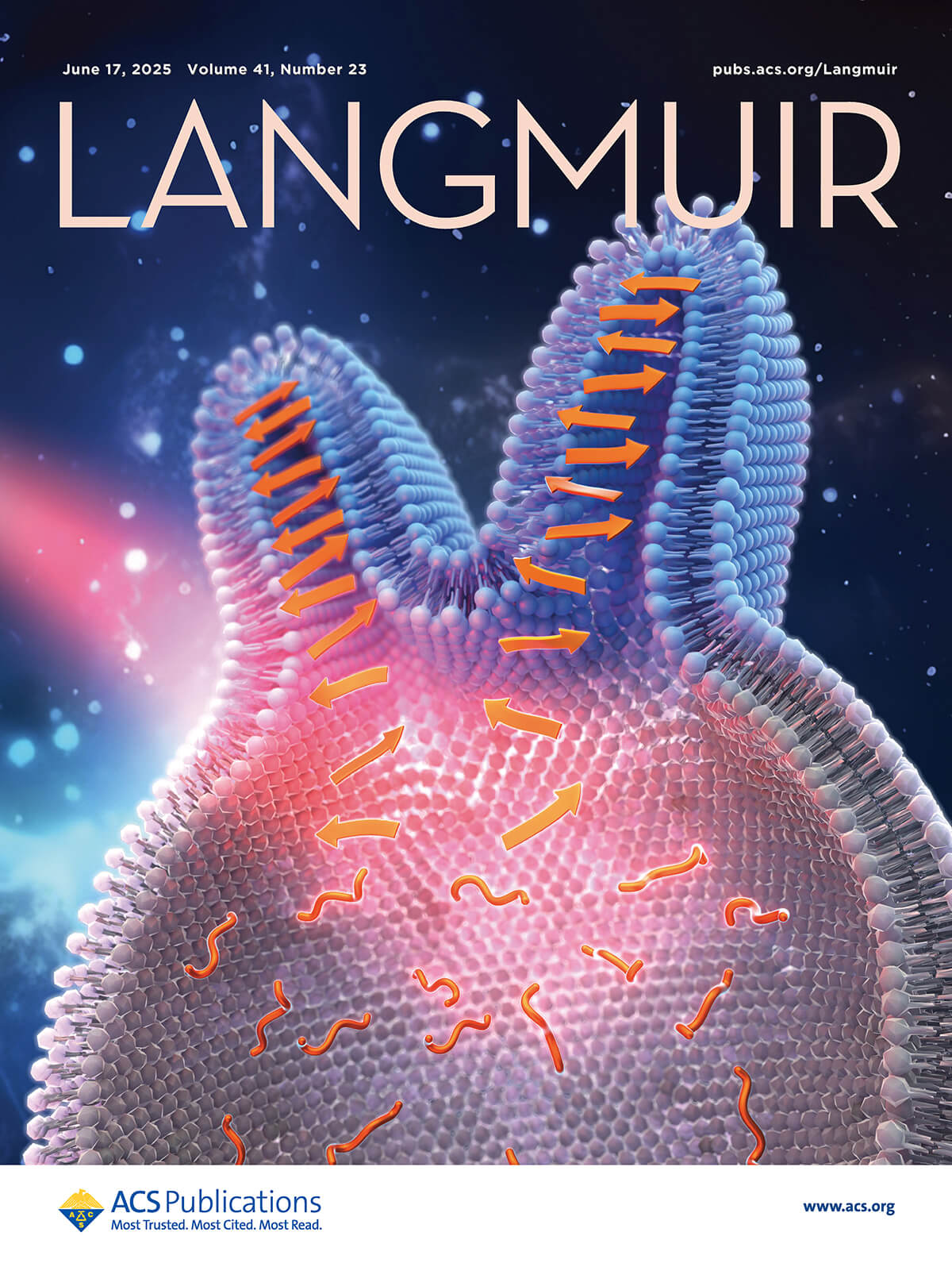 鳥取大学 Langmuir 科学イラスト 論文表紙絵 アートアクション cover picture