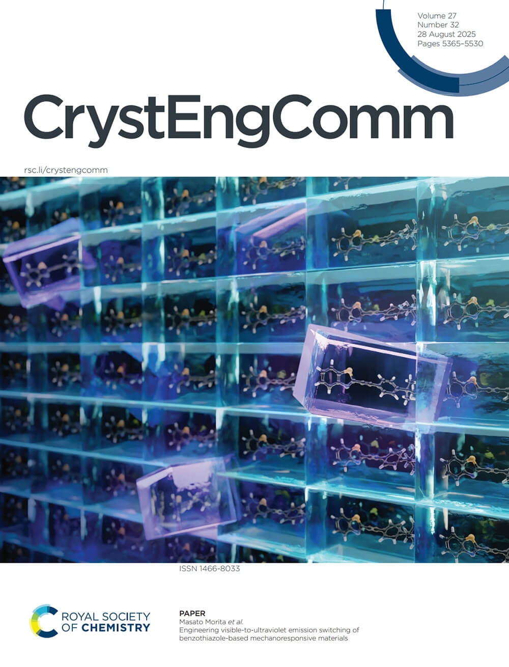 茨城大学 RSC CrystEngComm カバーピクチャー 科学イラスト 論文表紙絵 アートアクション cover picture