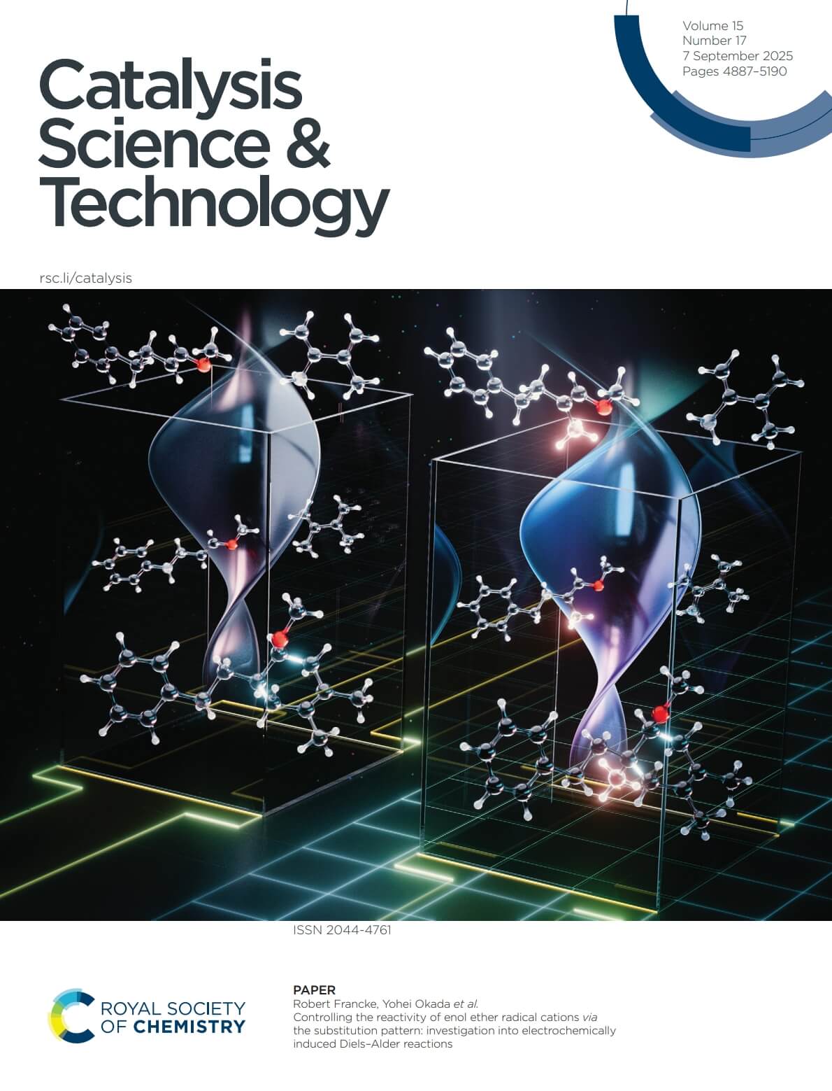 Catalysis Science & Technology RSC 東京農工大学 カバーピクチャー 科学イラスト 論文表紙絵 アートアクション cover picture
