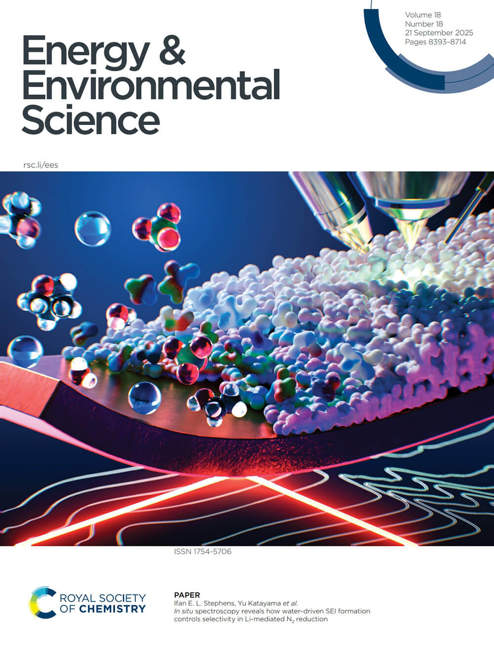 Energy & Environmental Science RSC 大阪大学 カバーピクチャー 科学イラスト 論文表紙絵 アートアクション cover picture