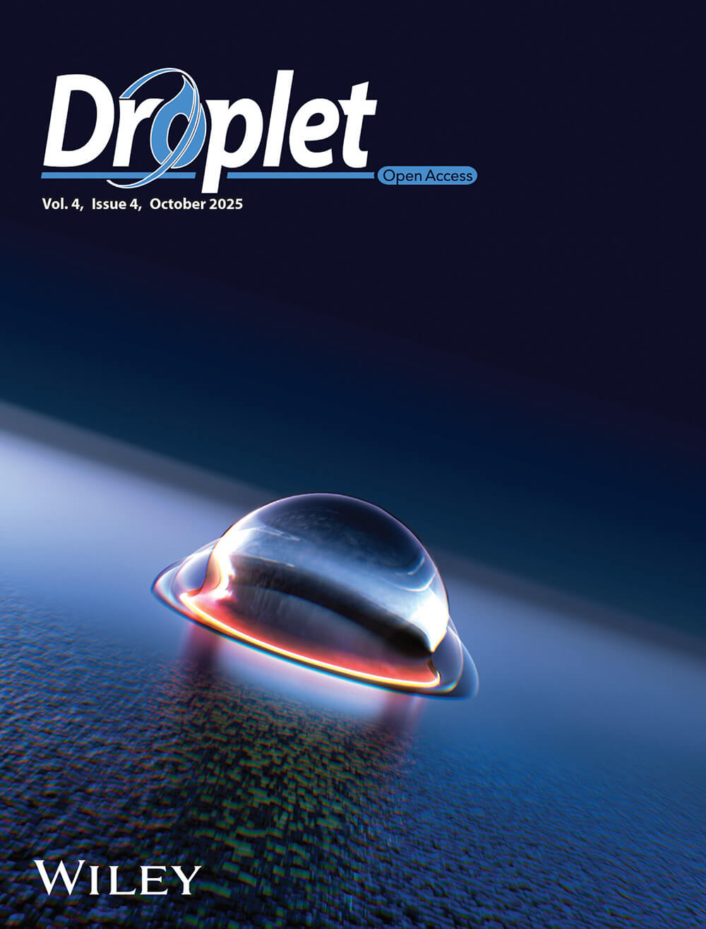 Droplet カバーピクチャー 科学イラスト 論文表紙絵 アートアクション cover picture