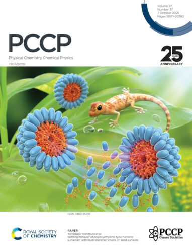 奈良女子大学 RSC Physical Chemistry Chemical Physics 科学イラスト 論文表紙絵 アートアクション cover picture