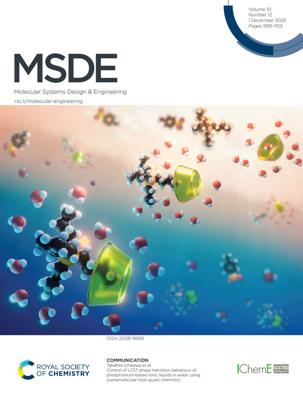 Molecular Systems Design & Engineerin カバーピクチャー 科学イラスト 論文表紙絵 アートアクション cover picture