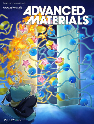 Advanced Materials 大阪大学 山岡先生 Wiley カバーピクチャー 科学イラスト 論文表紙絵 アートアクション cover picture