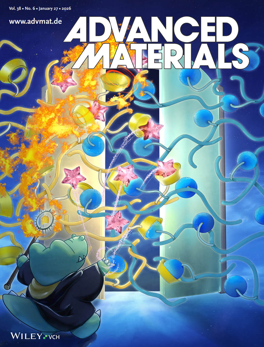 Advanced Materials 大阪大学 山岡先生 Wiley カバーピクチャー 科学イラスト 論文表紙絵 アートアクション cover picture