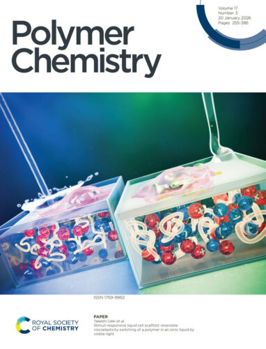 Polymer Chemistry RSC 東京大学 NIMS 上木先生 猿渡様 カバーピクチャー 科学イラスト 論文表紙絵 アートアクション cover picture