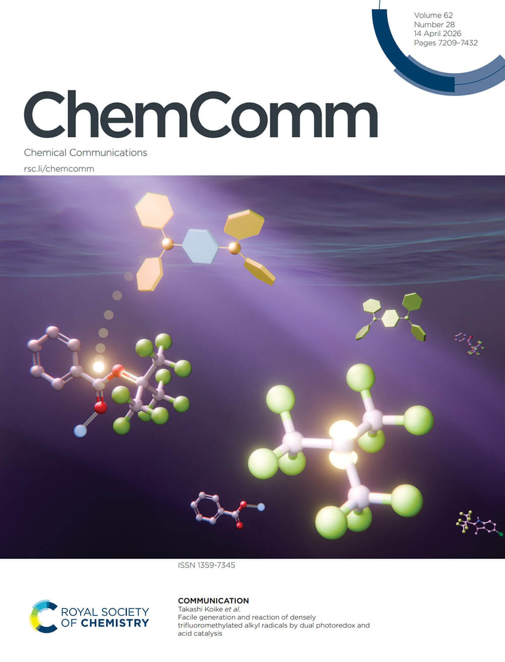 日本工業大学 Chemical Communications カバーピクチャー 科学イラスト 論文表紙絵 アートアクション