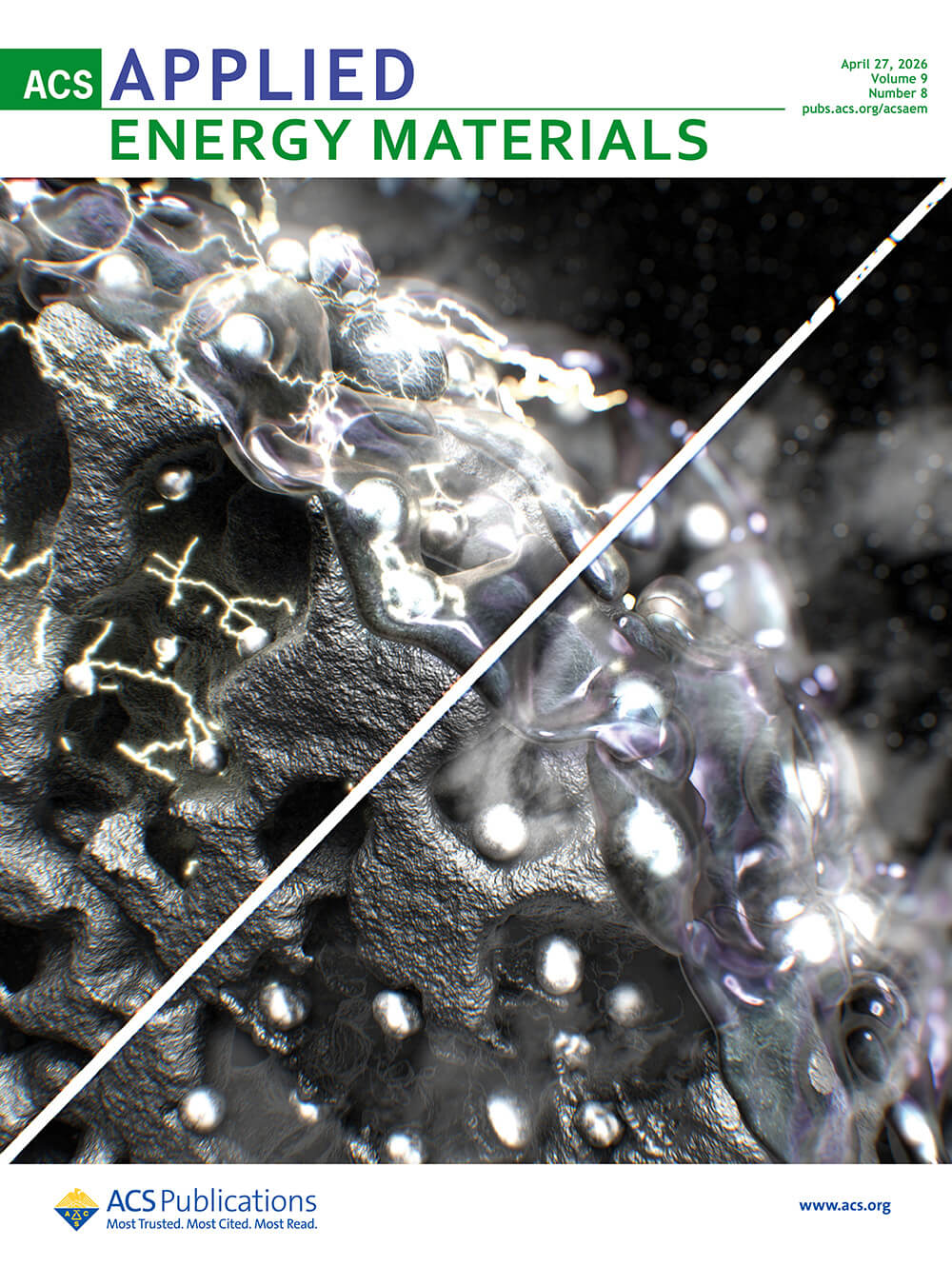 エヌ・イーケムキャット ACS ACS Applied Energy Materials カバーピクチャー 科学イラスト 論文表紙絵 アートアクション