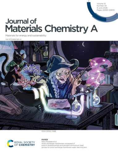 Journal of Materials Chemistry A RSC 山梨大学 カバーピクチャー 科学イラスト 論文表紙絵 アートアクション