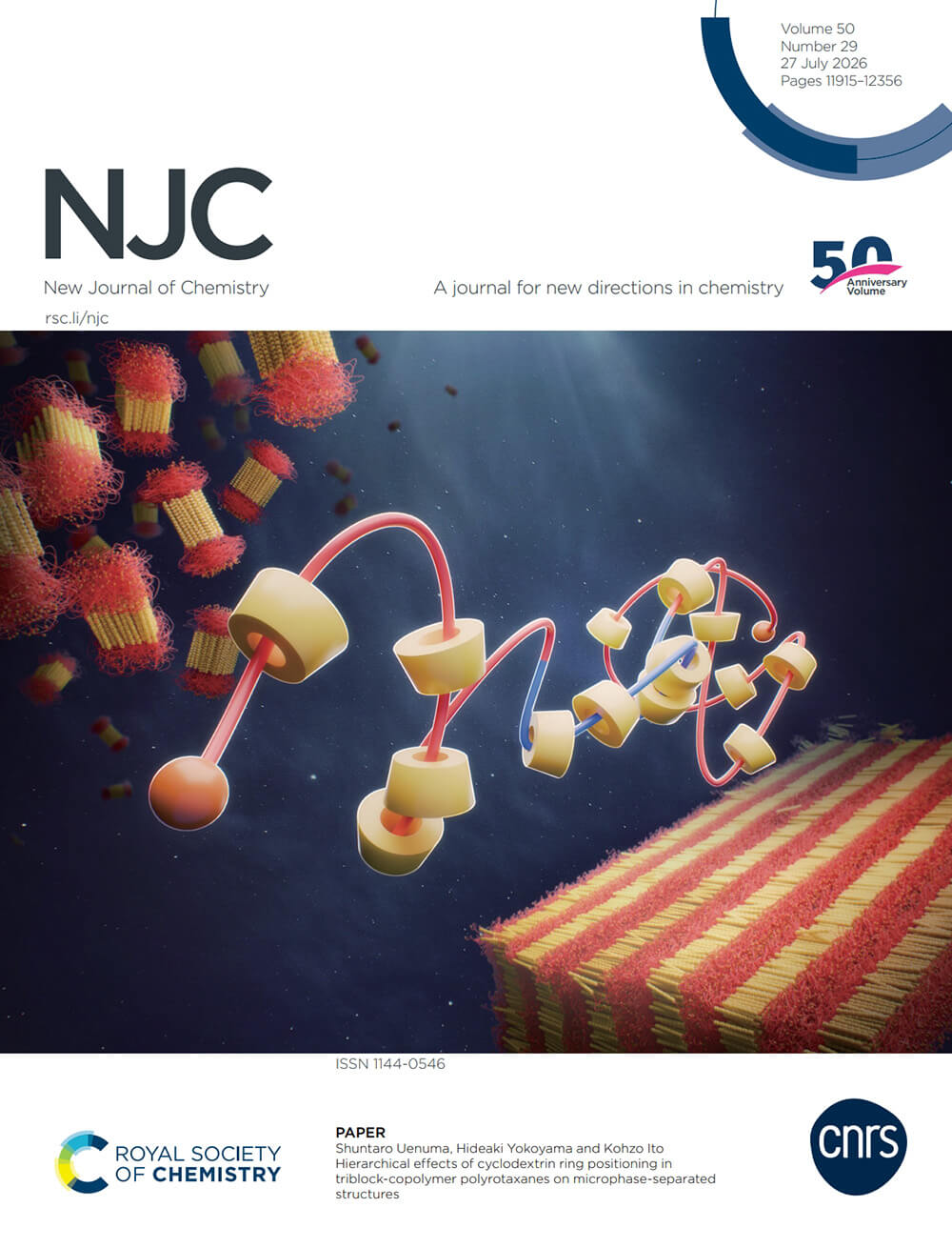 RSC NJC New Journal of Chemistry 物質・材料研究機構 NIMS カバーピクチャー 科学イラスト 論文表紙絵 アートアクション