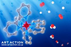 カバーピクチャー 化学反応 科学イラスト 3DCG アートアクション