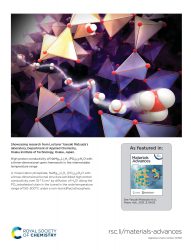 Materials Advances カバーピクチャー 科学イラスト 論文表紙絵 アートアクション 大阪工業大学